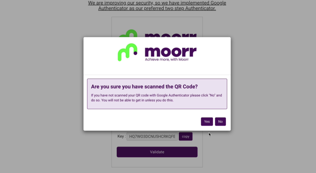 Google Authenticator: How to log in for the FIRST TIME?