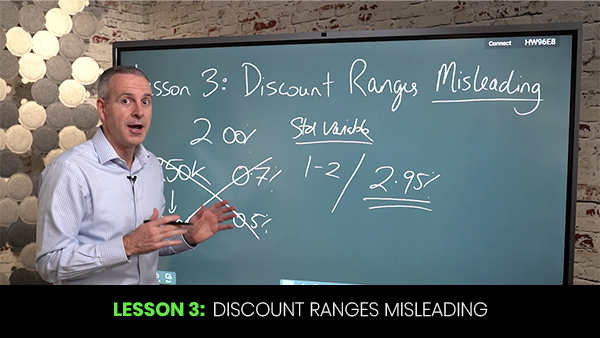 Lesson 3: Discount Ranges Are Misleading (Don't Leave Your Money On The Table Series)