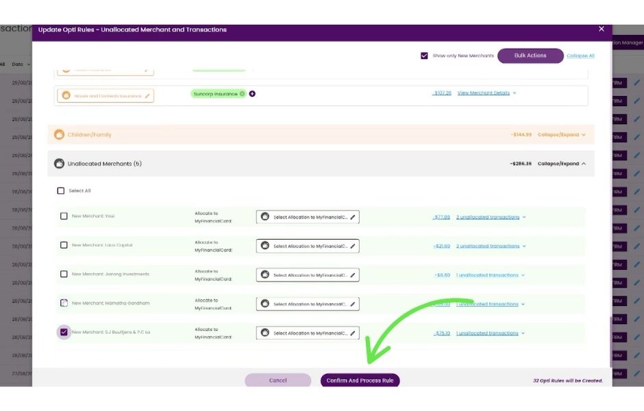 Step 8: Confirm and Process Rules