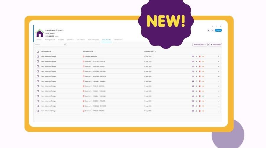 Document upload in Card - financial document storage